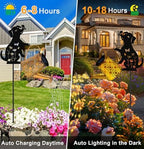 Solar Lights Outdoor Decorative, Watering Can with Cascading Lights, with Dog Silhouette Garden Stakes, Gifts, alternate view