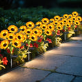 Solar Lights Outdoor Garden Decor 6 Pack, 36 Sunflower, Waterproof