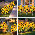 Solar Lights Outdoor Garden Decor 6 Pack, 36 Sunflower, Waterproof, alternate view 6
