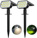 Solar Lights Outdoor, IP68 Waterproof, 65 LED, Cool White, 2 Pack in Cool White