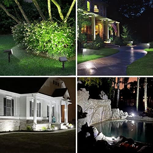 Solar Lights Outdoor, IP68 Waterproof, 65 LED, Cool White, 2 Pack in Cool White, alternate view 2