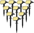Solar Lights Outdoor, IP68 Waterproof, 65 LED, Warm White, 10 Pack in Warm White