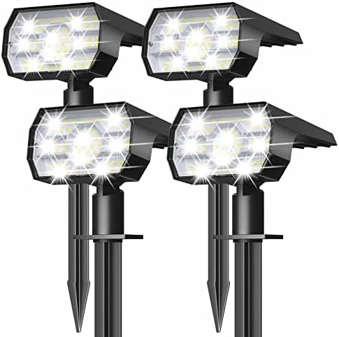 Solar Lights Outdoor Waterproof - 4 Pack (Cool White) in Cool White