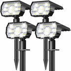 Solar Lights Outdoor Waterproof - 4 Pack (Cool White) in Cool White