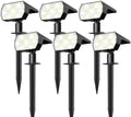 Solar Lights Outdoor Waterproof - 6 Pack (Cool White) in Cool White
