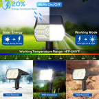 Solar Lights Outdoor Waterproof - 6 Pack (Cool White) in Cool White, alternate view 3