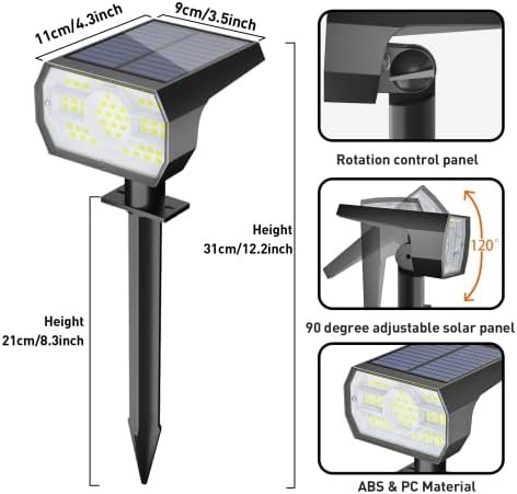 Solar Lights Outdoor Waterproof - 6 Pack (Cool White) in Cool White, alternate view 5