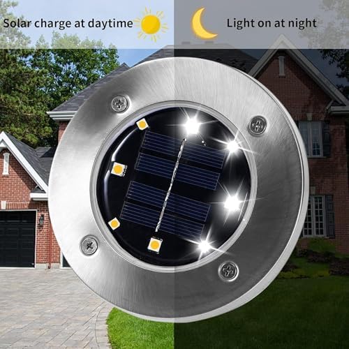 Solar Lights Outdoor Waterproof, Cold White, 16 Pack Ground Lights, alternate view 4