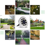 Solar Lights Outdoor Waterproof, Cold White, 16 Pack Ground Lights, alternate view 6