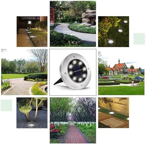 Solar Lights Outdoor Waterproof, Cold White, 16 Pack Ground Lights, alternate view 6