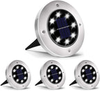 Solar Lights Outdoor Waterproof, Cold White, 4 Pack Ground Lights