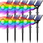 Solar Lights Outdoor Waterproof Flag Spotlights 10 Pack (Colored)