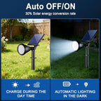Solar Lights Outdoor Waterproof Flag Spotlights 2 Pack (Cool White) in Cool White, alternate view 5