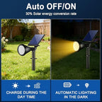 Solar Lights Outdoor Waterproof Flag Spotlights 2 Pack (Warm White) in Warm White, alternate view 6