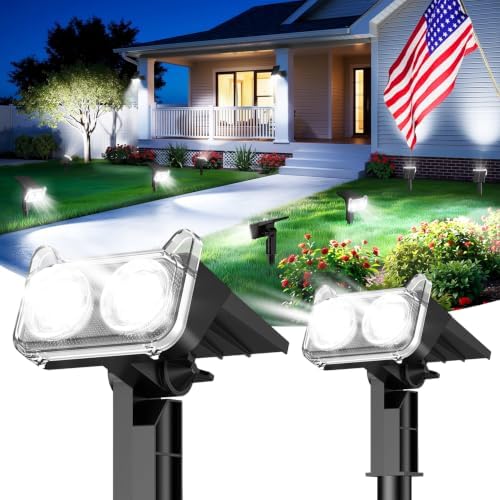 Solar Lights Outdoor Waterproof IP65, Solar Spot Lights Outdoor With 14 Big LEDs, 2-in-1 Wall Lights & 2 Modes