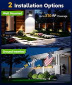 Solar Lights Outdoor Waterproof IP65, Solar Spot Lights Outdoor With 14 Big LEDs, 2-in-1 Wall Lights & 2 Modes, alternate
