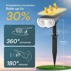 Solar Lights Outdoor Waterproof Landscape Spotlight Daylight 2 Pack, alternate view 2