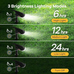 Solar Lights Outdoor Waterproof Landscape Spotlight Daylight 2 Pack, alternate view 3