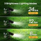 Solar Lights Outdoor Waterproof Landscape Spotlight Daylight 4 Pack, alternate view 2