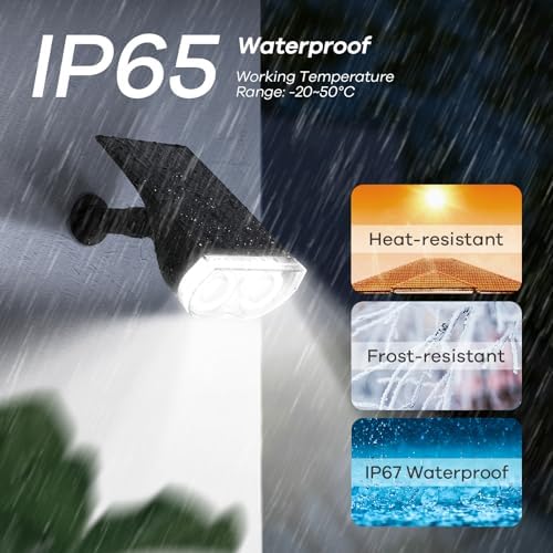 Solar Lights Outdoor Waterproof Landscape Spotlight Daylight 4 Pack, alternate view 4