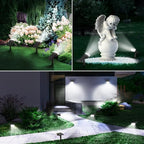 Solar Lights Outdoor Waterproof Landscape Spotlight Daylight 4 Pack, alternate view 6