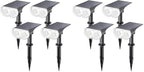 Solar Lights Outdoor Waterproof Landscape Spotlight Daylight 8 Pack