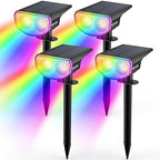 Solar Lights Outdoor Waterproof, Landscape Spotlights 4 Pack