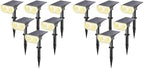 Solar Lights Outdoor Waterproof LED Spotlights Warm White 12 Pack