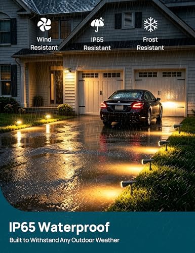 Solar Lights Outdoor Waterproof LED Spotlights Warm White 4 Pack, alternate view 4