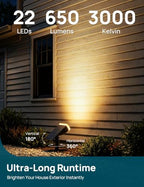 Solar Lights Outdoor Waterproof LED Spotlights Warm White 4 Pack, alternate view 5