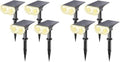 Solar Lights Outdoor Waterproof LED Spotlights Warm White 8 Pack