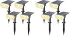 Solar Lights Outdoor Waterproof LED Spotlights Warm White 8 Pack