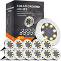 Solar Lights Outdoor Waterproof, Warm White, 12 Pack Ground Lights in Warm White