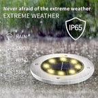 Solar Lights Outdoor Waterproof, Warm White, 12 Pack Ground Lights in Warm White, alternate view 2