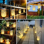 Solar Mason Jar Lights Lids, 12 Pack 30 Led Fairy Lights(Jars Not Included), Outdoor Hanging Mason Jar Solar, alternate view