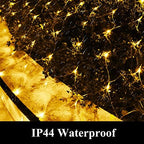 Solar Net Lights Outdoor Mesh 100LED String Christmas Lights (Warm White) in Warm White, alternate view 4