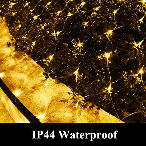 Solar Net Lights Outdoor Mesh 100LED String Christmas Lights (Warm White) in Warm White, alternate view 4
