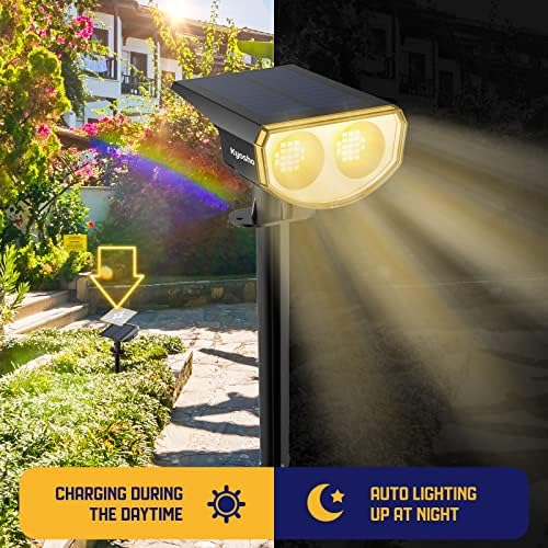 Solar Outdoor Lights Waterproof IP67, 38 LEDs Solar Spot Lights Outdoor, 2-in-1 Landscape Spotlight with 3 Modes, alternate