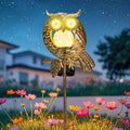 Solar Owl Garden Light Glowing Eye Outdoor Decor