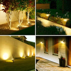 Solar Spot Lights Outdoor, 6 Pack Outdoor Solar Lights for Yard, 4 Lighting Mode Solar Landscape Spotlights with, alternate