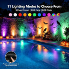 Solar Spot Lights Outdoor, 6 Pack RGB Landscape Lighting Spotlight, alternate view 3