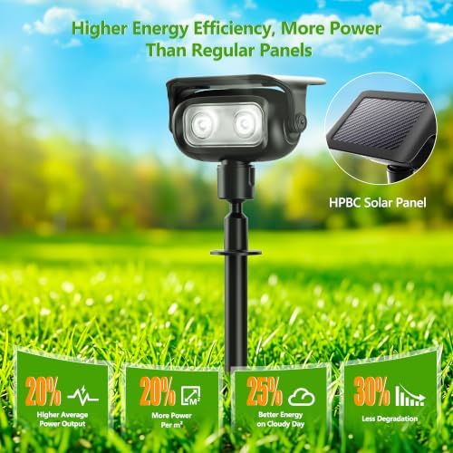 Solar Spot Lights Outdoor, 6 Pack RGB Landscape Lighting Spotlight, alternate view 5