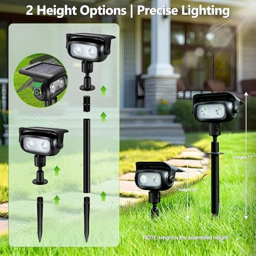 Solar Spot Lights Outdoor, 6 Pack RGB Landscape Lighting Spotlight, alternate view 6