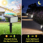 Solar Spot Lights Outdoor, [8 Pack/75LED] 2-in-1 Solar Landscape Spotlights, 4 Lighting Modes Solar Garden, alternate view 3