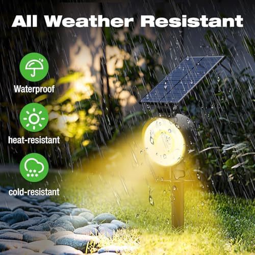 Solar Spot Lights Outdoor IP65 Waterproof, Landscape Spotlights, alternate view 2
