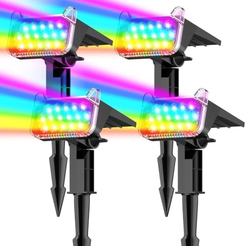 Solar Spot Lights Outdoor, Super Bright Focused Beam Halloween Spotlights