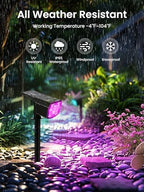 Solar Spot Lights Outdoor Waterproof, 1 Pack, RGB, alternate view 4