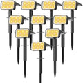 Solar Spot Lights Outdoor Waterproof, 10 Pack, 118 LED Warm White