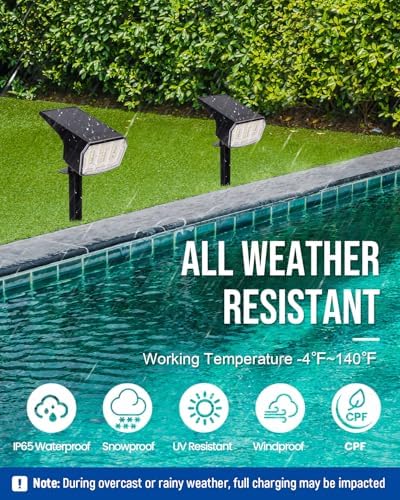 Solar Spot Lights Outdoor Waterproof, 10 Pack, Cool White in Cool White, alternate view 6