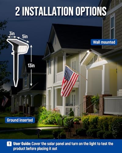 Solar Spot Lights Outdoor Waterproof, 10 Pack, Warm White in Warm White, alternate view 5